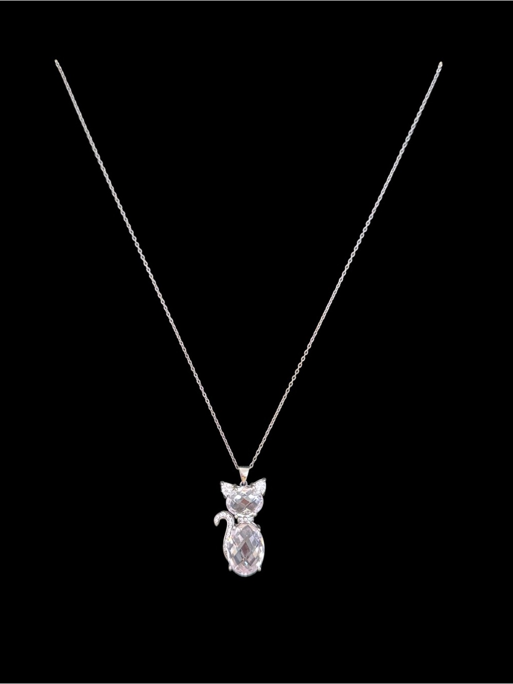 Ross-Simons Cat Pendant Necklace in Sterling Silver